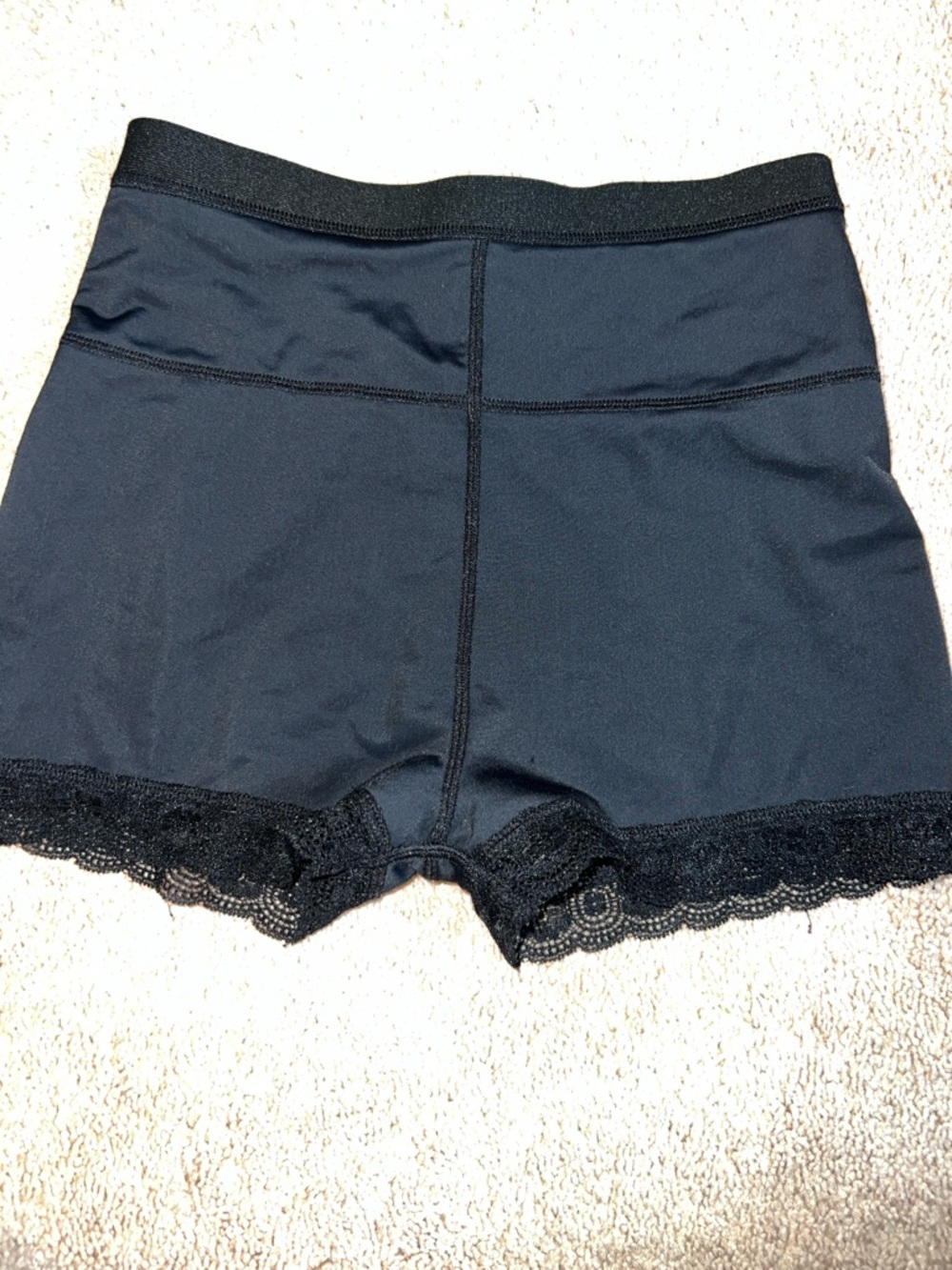 Comfort Stretch Lace-Legged Boyshort - Black